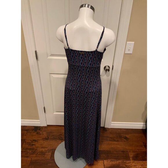 Michael Kors Blue Geometric Print Maxi Dress, Size Small (Petite) - Picture 6 of 8